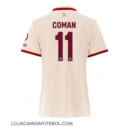 Camisa de Futebol Bayern Munich Kingsley Coman #11 Equipamento Alternativo Mulheres 2024-25 Manga Curta